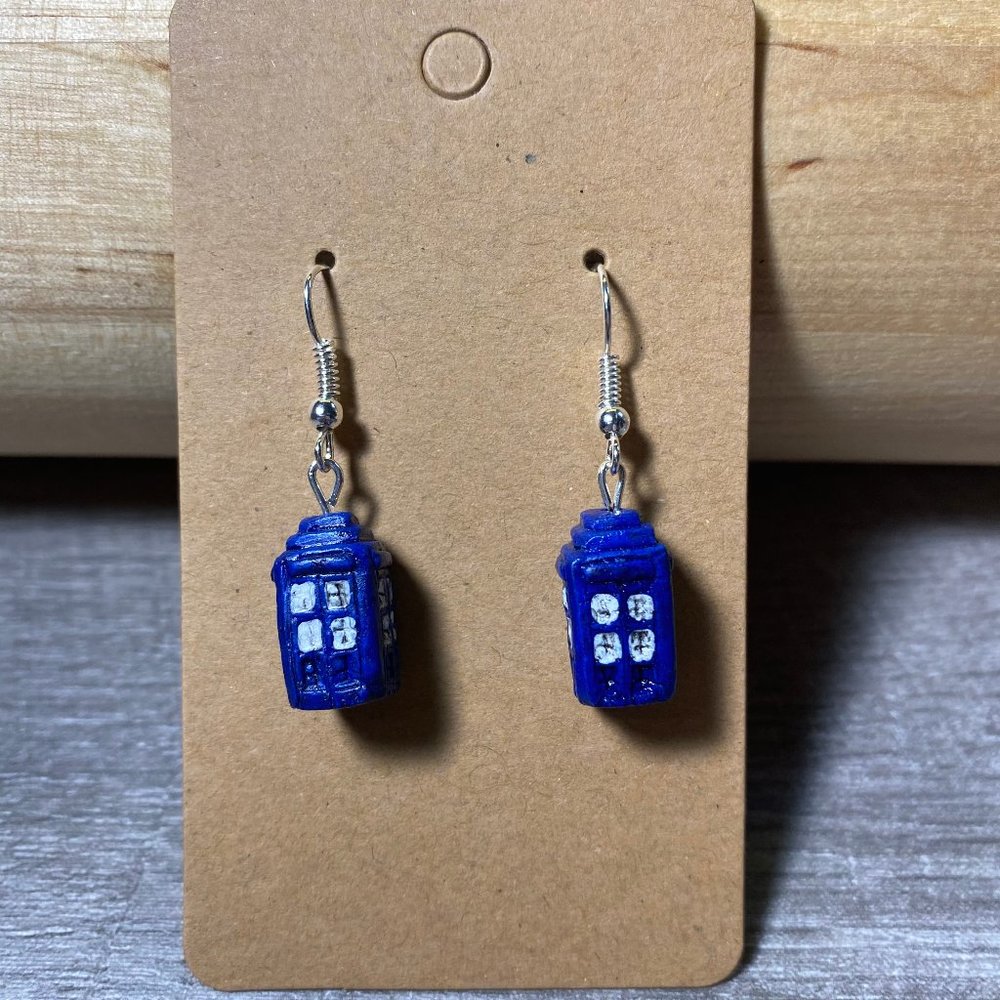Dr. Who Inspired Tardis Earrings